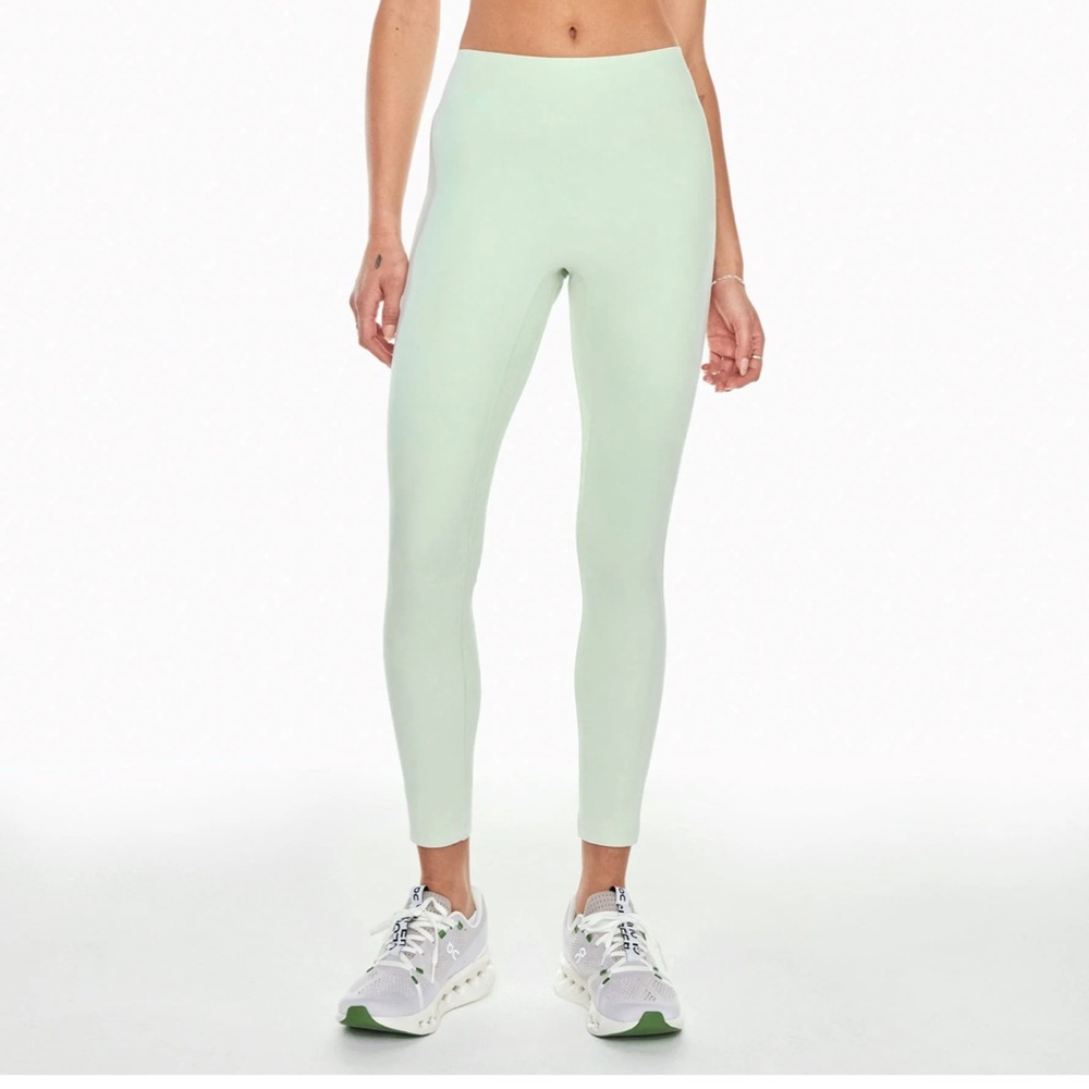 Bandier Bella Bonded Women's workout Leggings in Aqua Glass